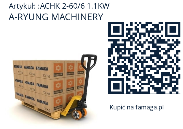   A-RYUNG MACHINERY ACHK 2-60/6 1.1KW