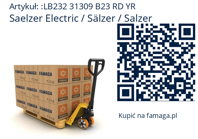   Saelzer Electric / Sälzer / Salzer LB232 31309 B23 RD YR