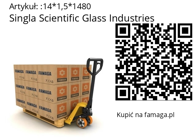   Singla Scientific Glass Industries 14*1,5*1480